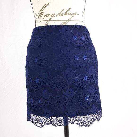 Forever21 Dark Blue Mini Silhouette Skirt Small - Picture 4 of 8